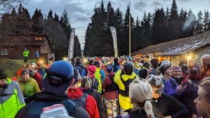 Trail Outlaws Dark skies marathon start line